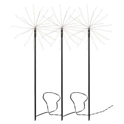 LED-Dekoleuchte Firework Outdoor, 3er-Set Warmweiß
