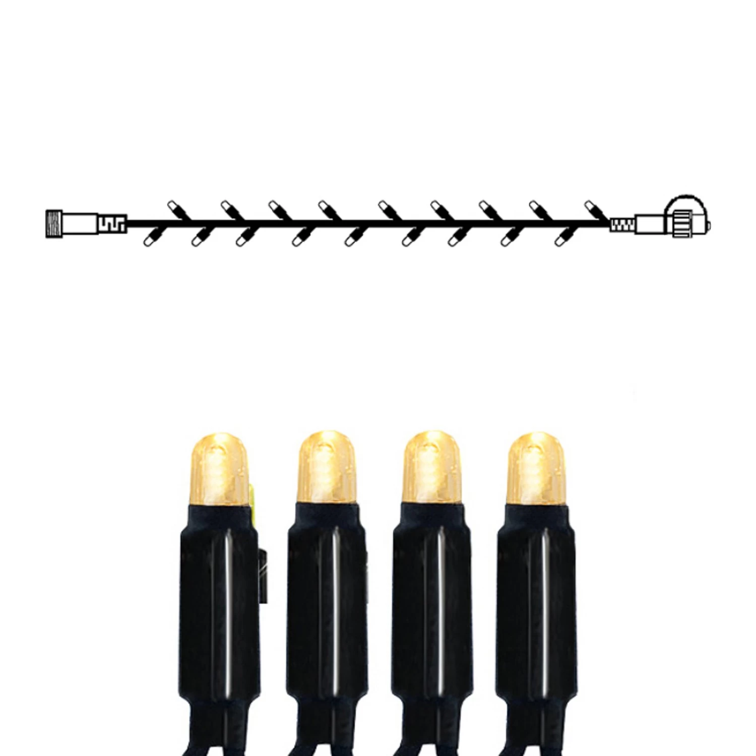 10m LED-Lichterkette Erweiterung System 24, 2.400K