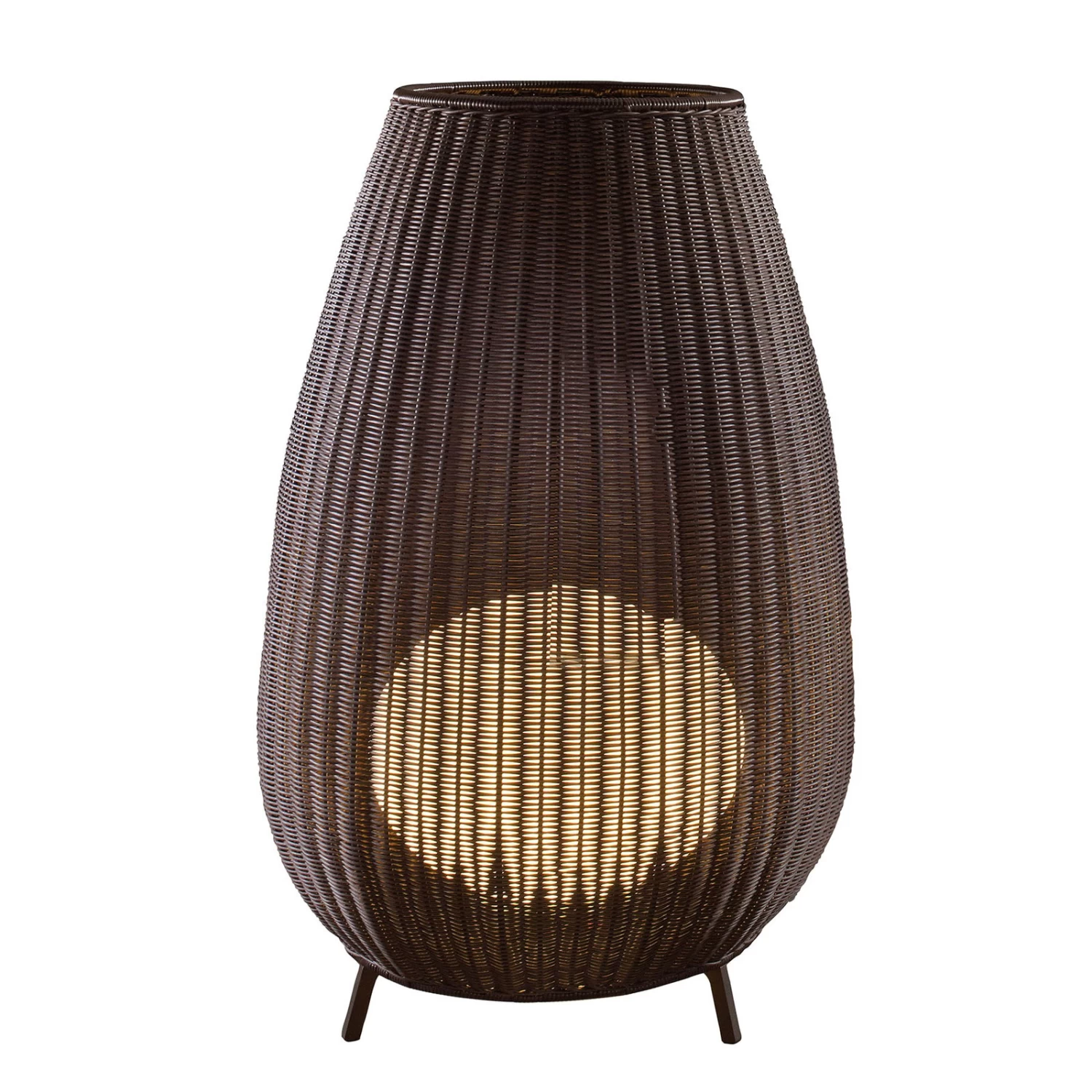 Bover Amphora 02 Terrassenleuchte, Rattan Brown