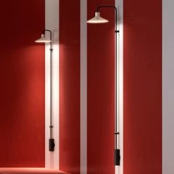 Bover Platet A06 LED-Wandlampe Schalter, Hellgrau