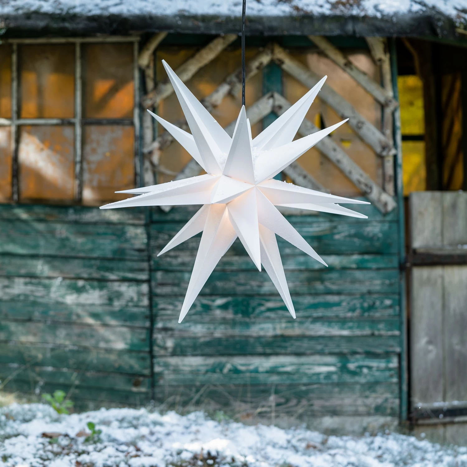 18-zackiger XL-Kunststoff-Stern Für Außen - Weiß – Bild 2