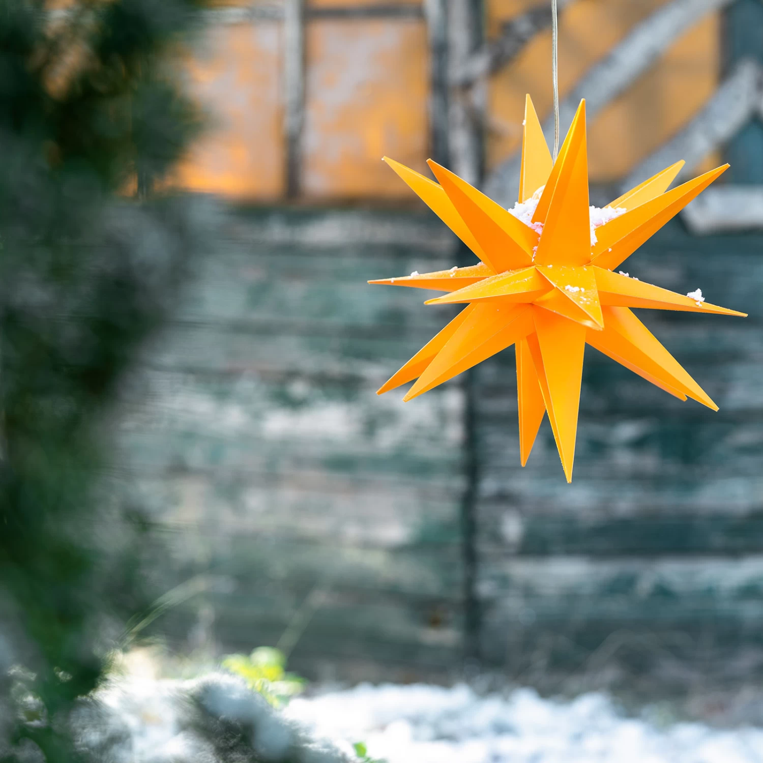 LED-Deko-Stern, 18-Zacker, Ø 25 Cm, Gelb – Bild 3