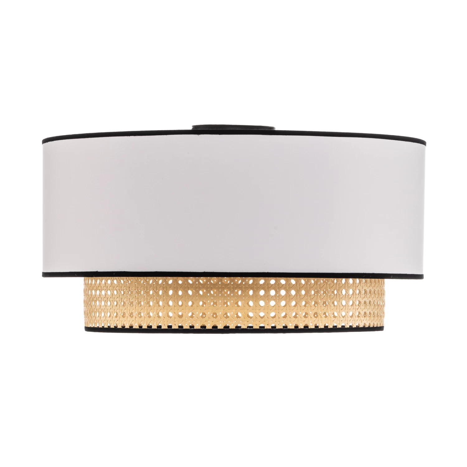 Deckenleuchte Boho, Rattan, Textil, Beige/weiß – Bild 5