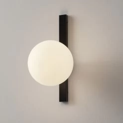 Wandleuchte Pluto In Schwarz Und Weiß, 1-flammig