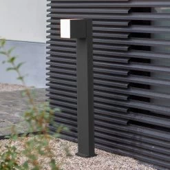 LED-Wegeleuchte Cuba, 1-fl., Schwarz, 3.000K