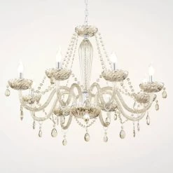 EGLO Kronleuchter Basilano Aus Glas In Cognac 8-flammig