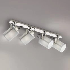 EGLO Deckenlampe Villabate Mit 4 Textilschirmen In Grau