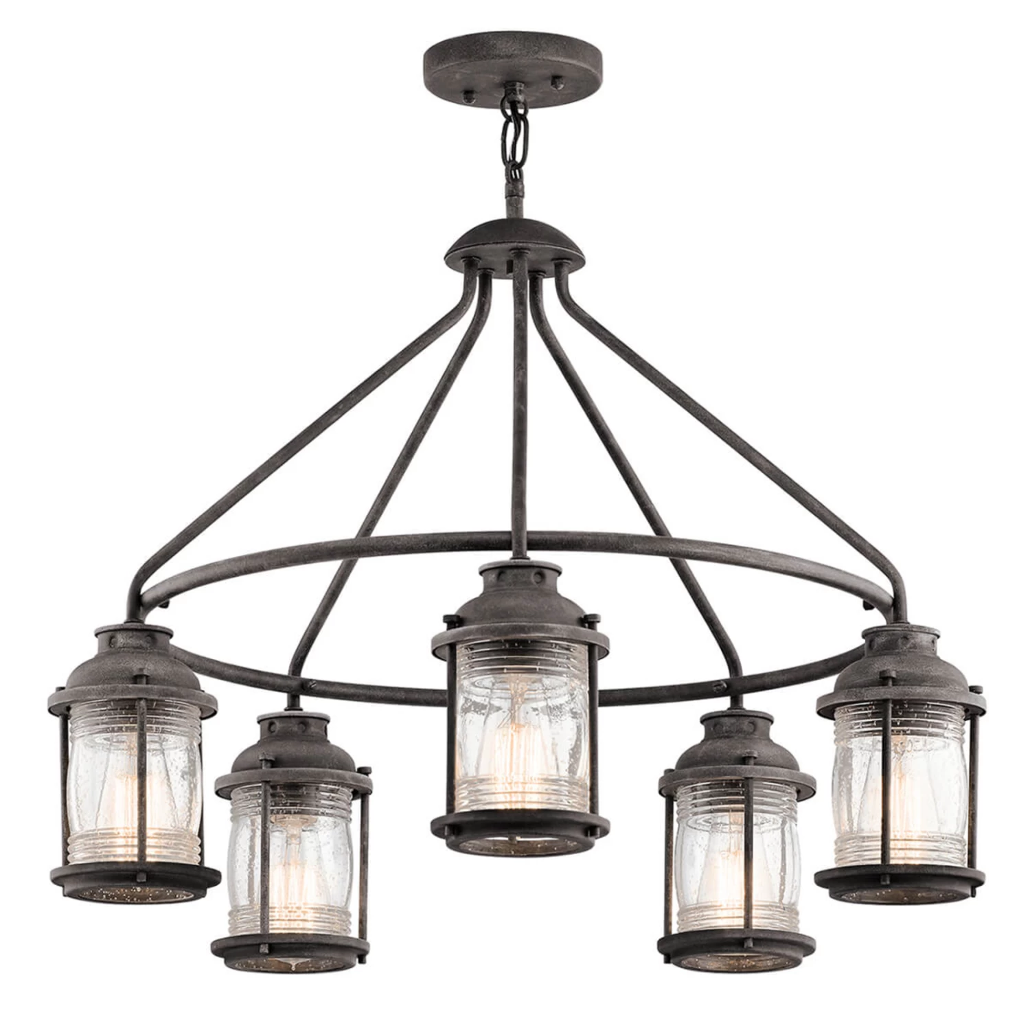 Hängelampe Ashland Bay In Verwitterter Zink-Optik