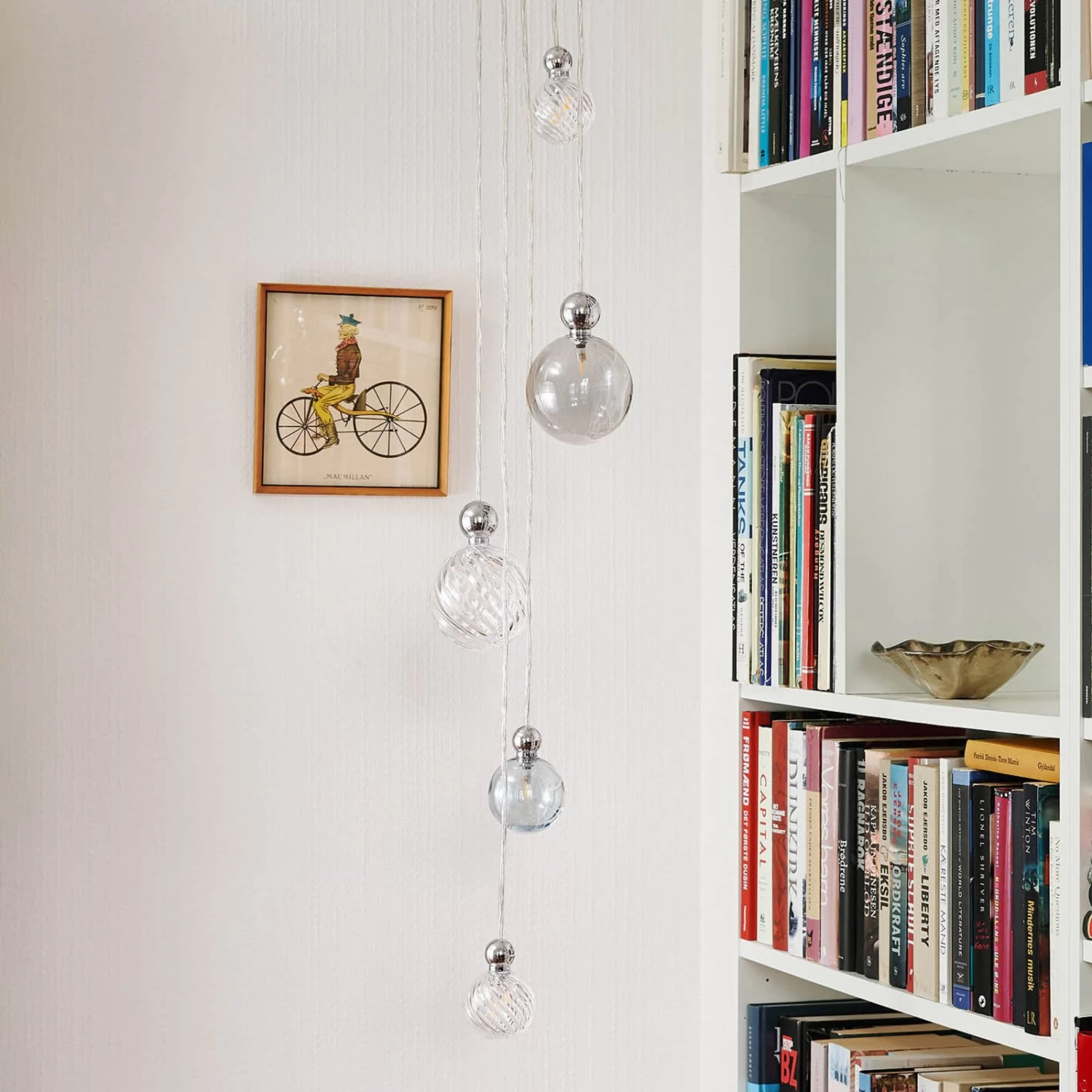 EBB & FLOW Uva M Hänge Ball Silber Klar Swirl