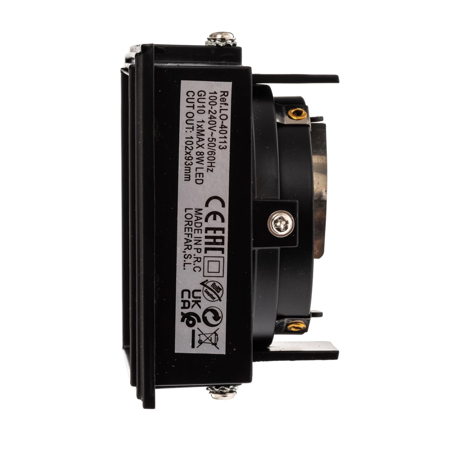 Einbauspot Hyde 1-flammig Eckig Schwenkbar Schwarz – Bild 3