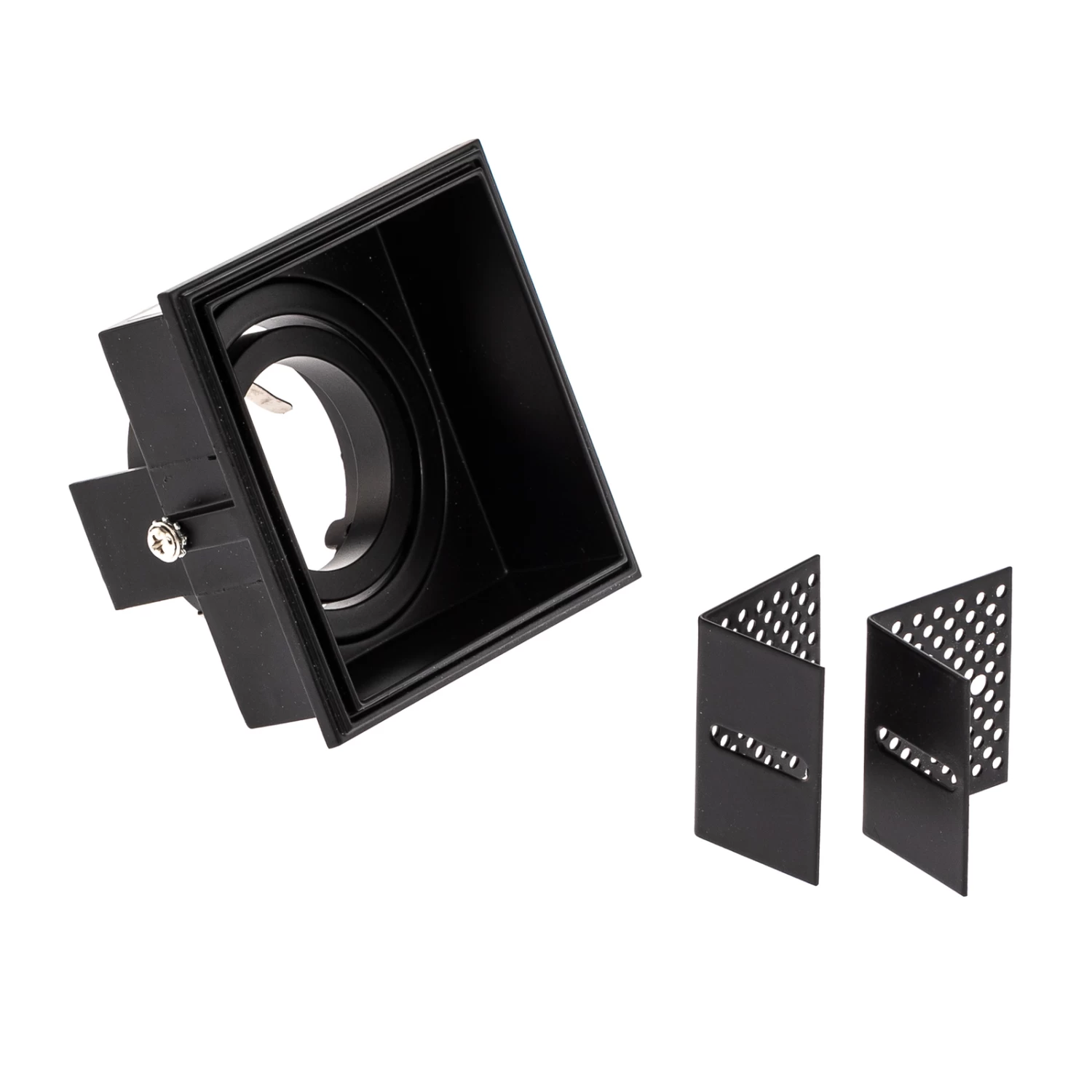 Einbauspot Hyde 1-flammig Eckig Schwenkbar Schwarz – Bild 5