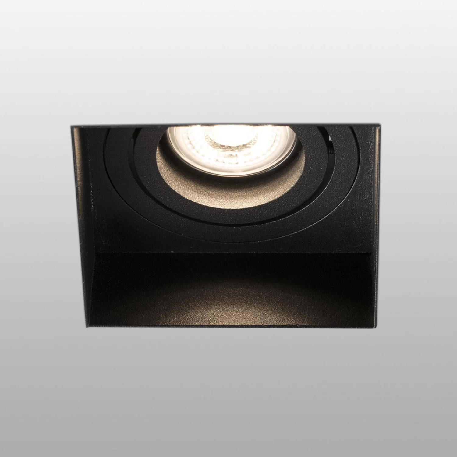 Einbauspot Hyde 1-flammig Eckig Schwenkbar Schwarz