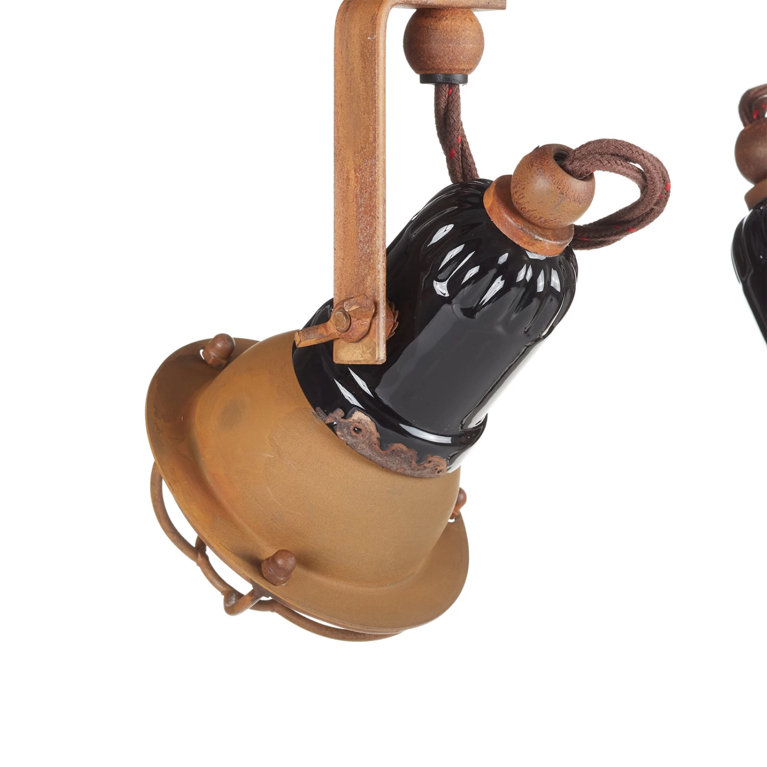 Wandlampe C1677/1 Mit Korb, Dreiflammig, Schwarz – Bild 5