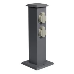 Energiesäule Mit Vier Steckdosen, Anthrazit