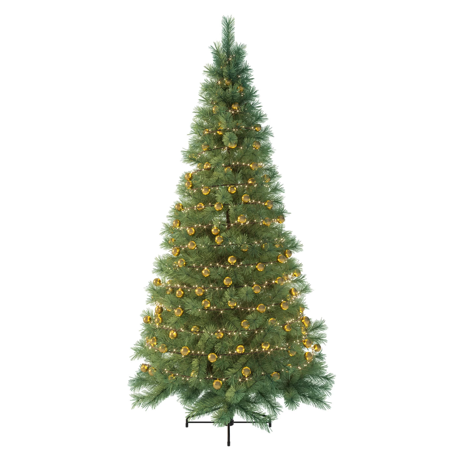 LED-Lichterkette 2in1, Creme-gold, 700 LEDs – Bild 2