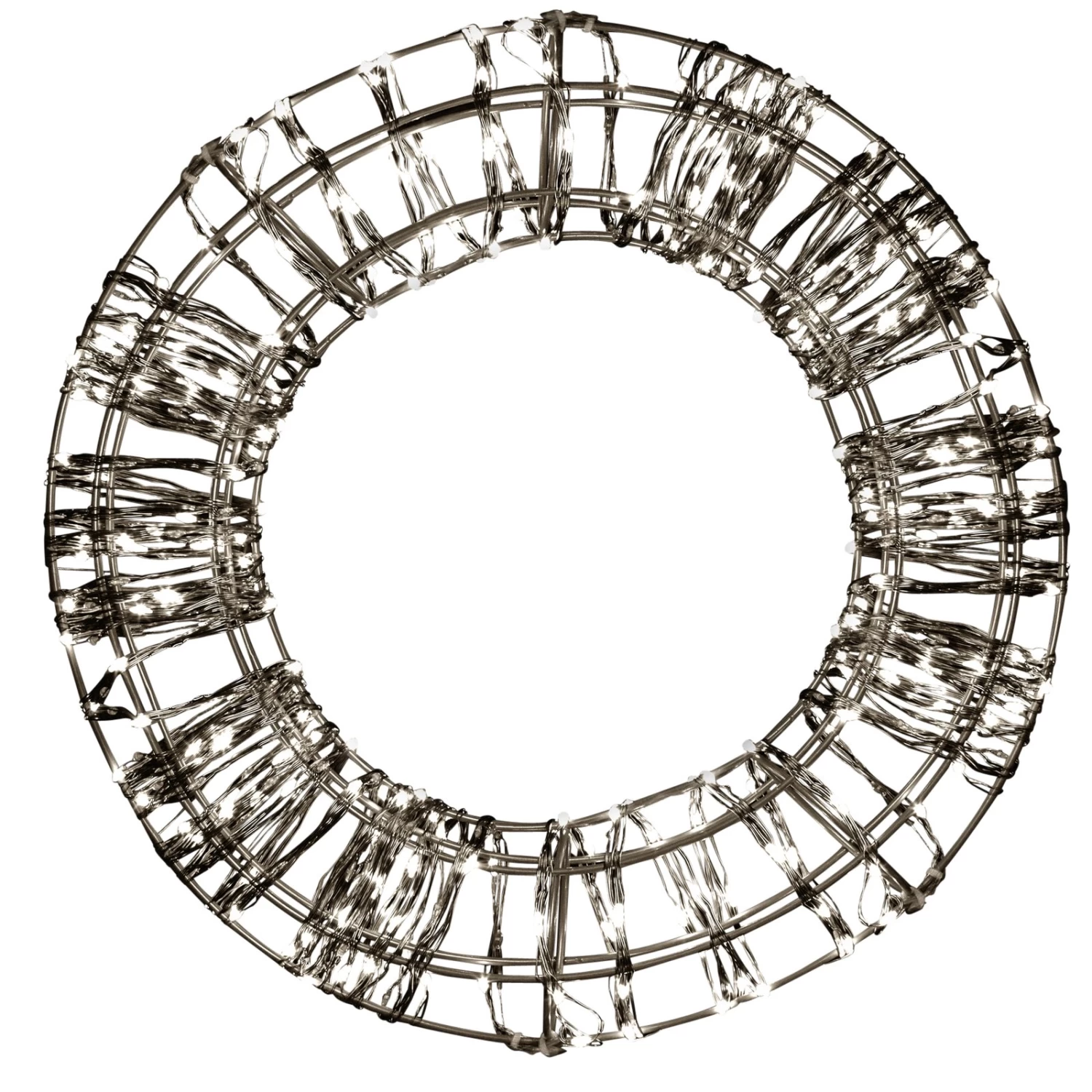 LED-Weihnachtskranz, Schwarz, 400 LEDs, Ø 30cm