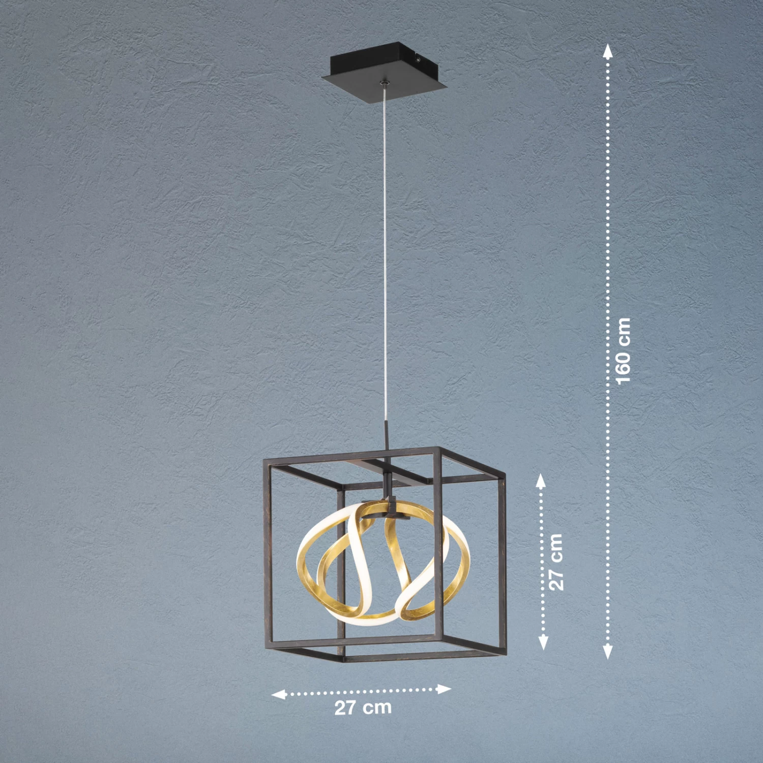 LED-Hängeleuchte Gesa Mit Metallkäfig, Einflammig – Bild 7