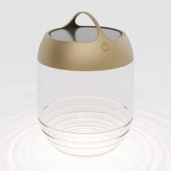 IP44.de Aqu M LED-Solarleuchte, Höhe 35 Cm Gold