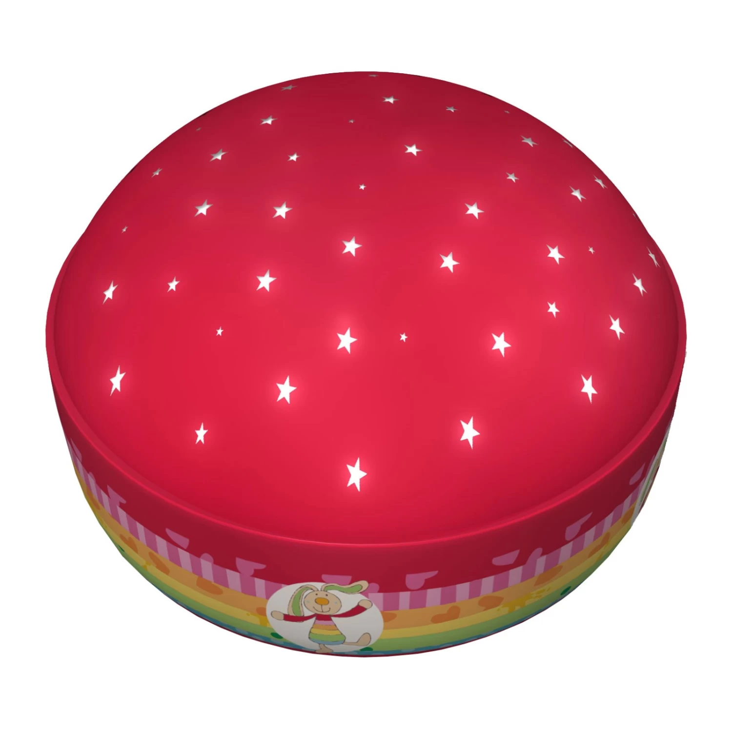 Projektions-Nachtlicht Rainbow Rabbit In Pink