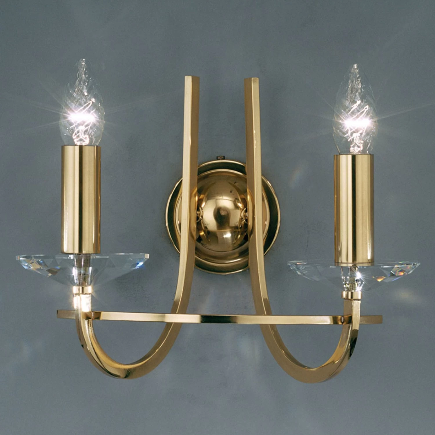 KOLARZ Imperial Wandleuchte, Messing, Zweiflammig