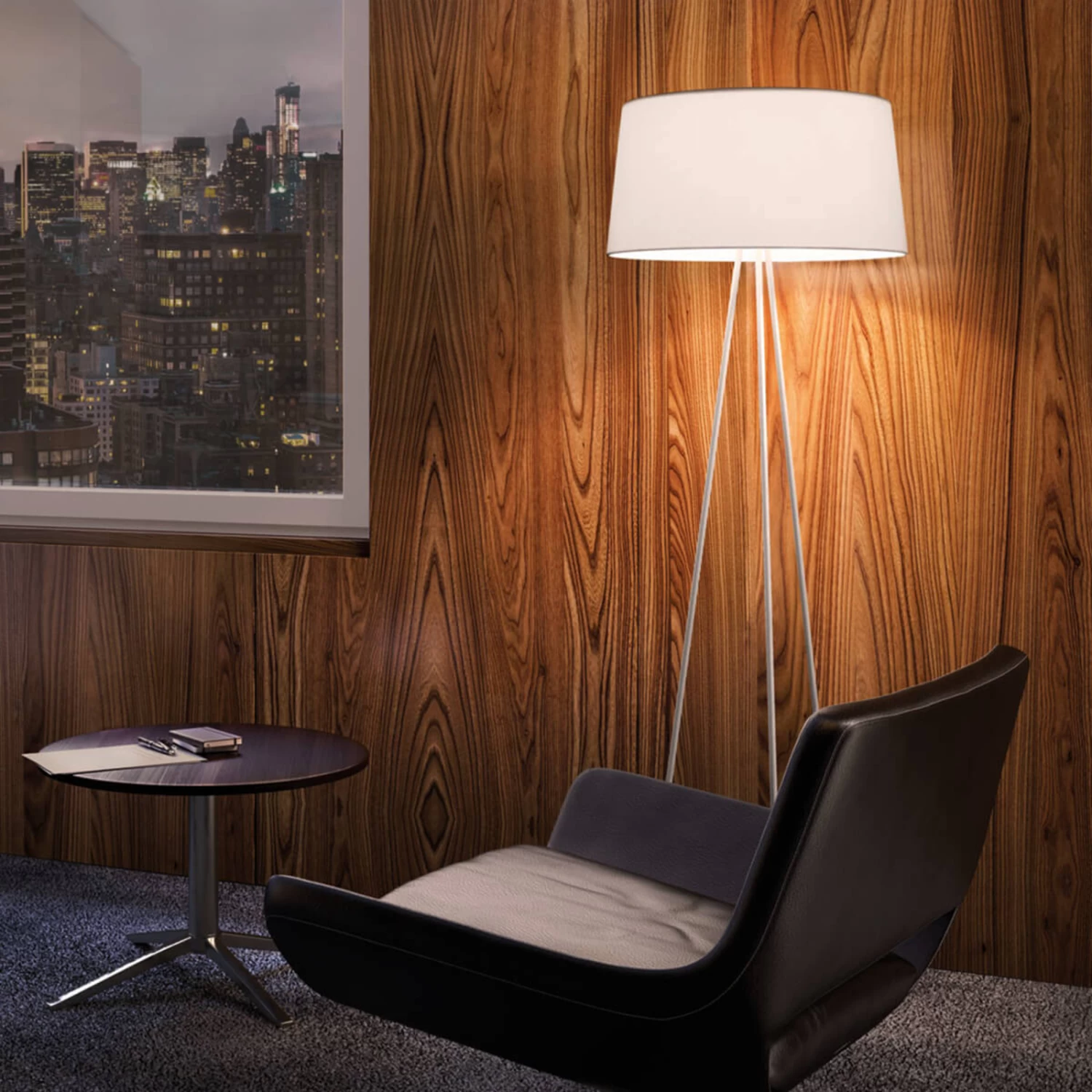 Kundalini Tripod Stehleuchte Mit Dimmer, Creme – Bild 3