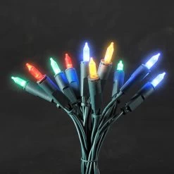 Bunte LED-Lichterkette, 50-flammig 8,85m