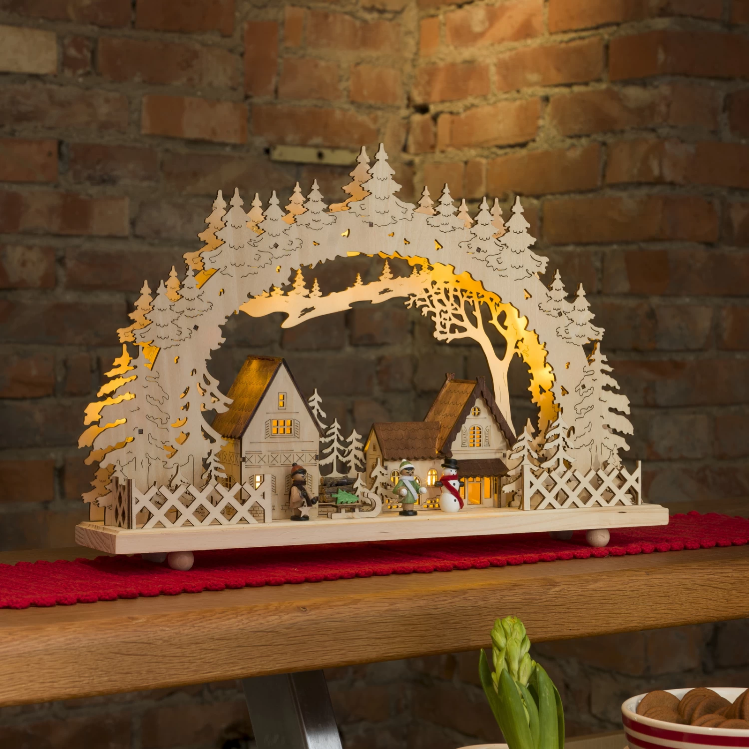 10-flammiger LED-Lichterbogen Dorf – Bild 3