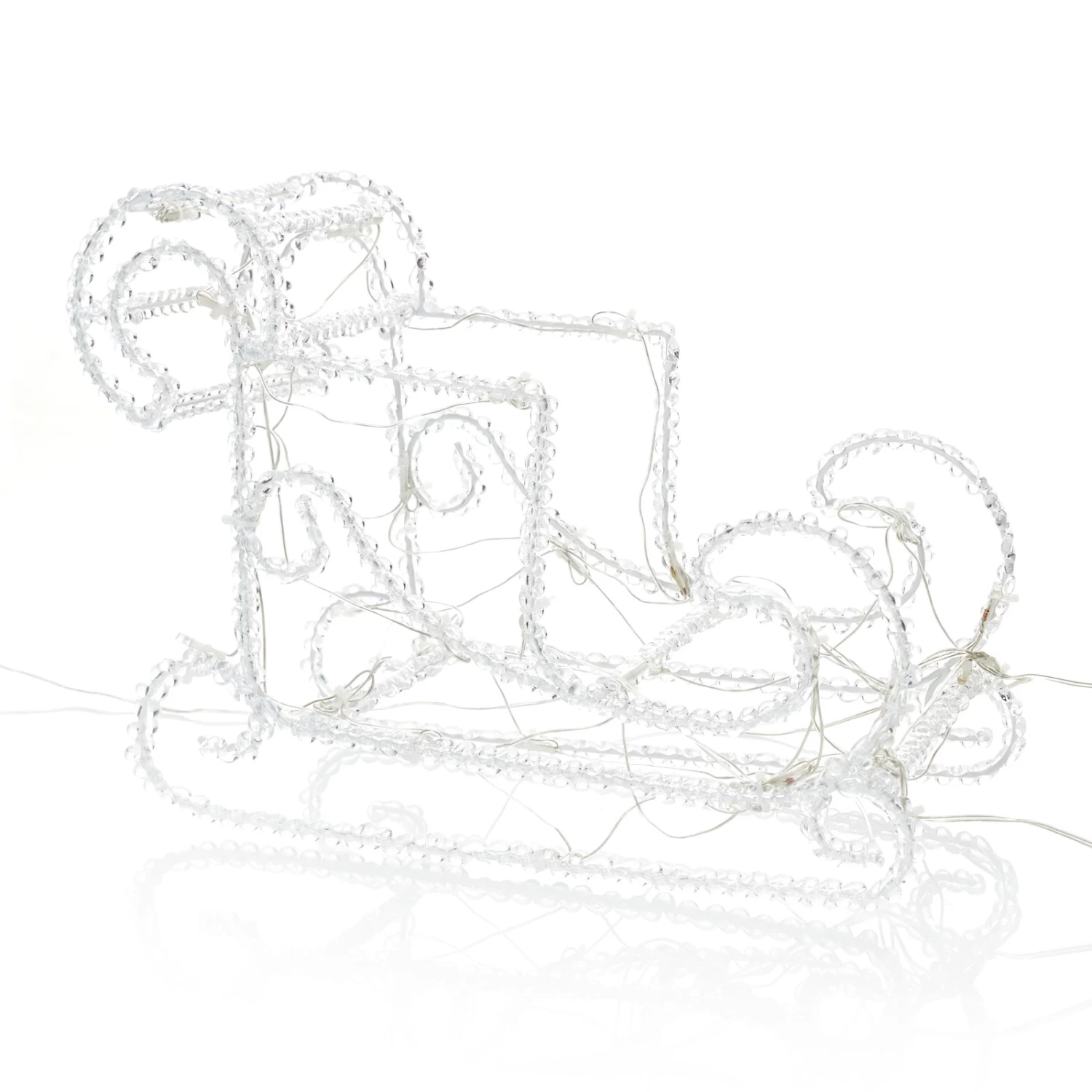 Funkelnde LED-Außendeko Rentiere M. Schlitten – Bild 8