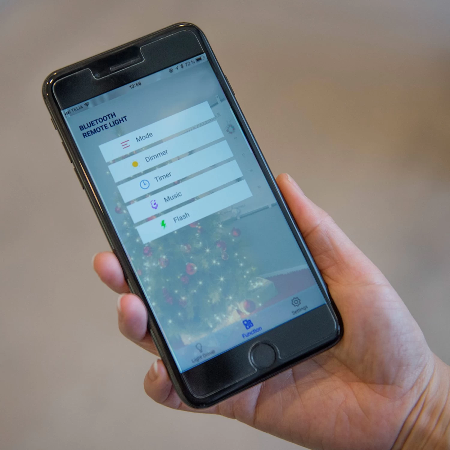 App-gesteuerter LED-Baummantel Innen 240fl – Bild 3