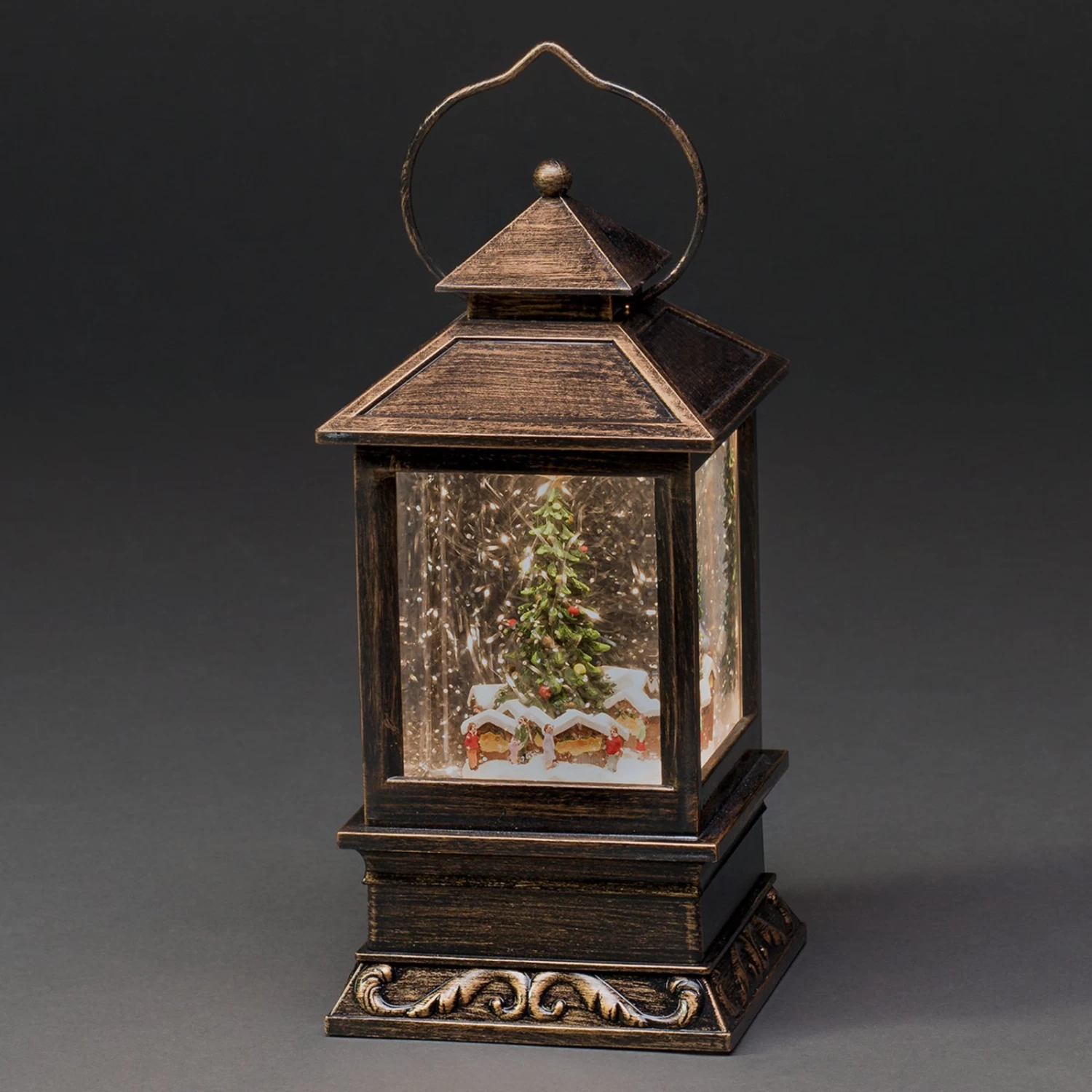 Schneelaterne Weihnachtsmarkt LED Wassergefüllt – Bild 2