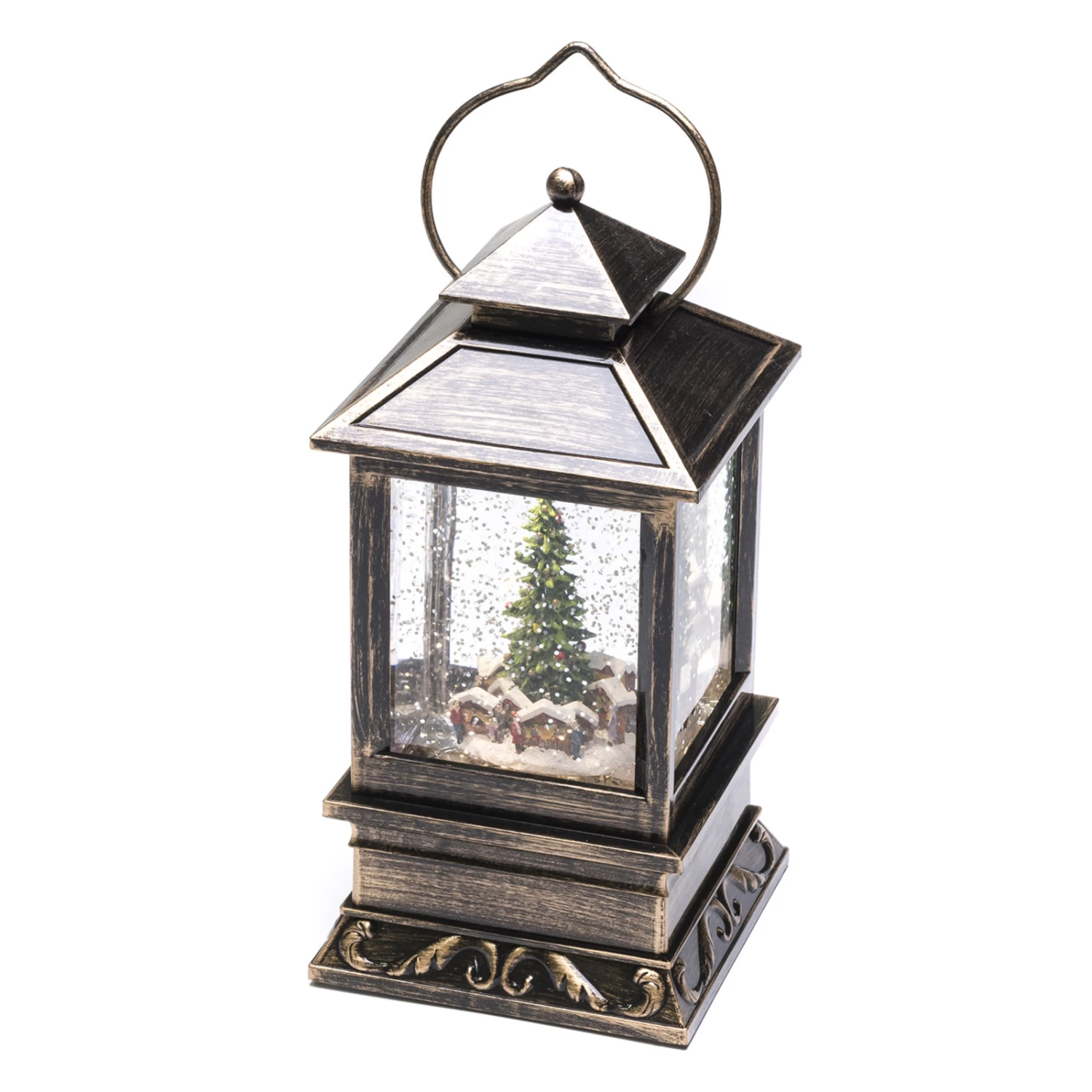 Schneelaterne Weihnachtsmarkt LED Wassergefüllt – Bild 3