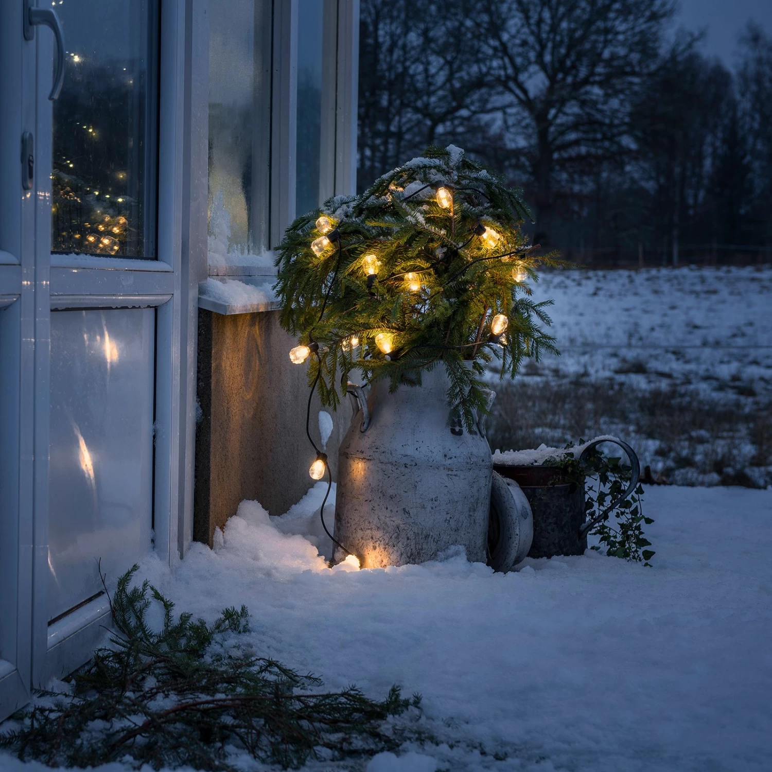 Lichterkette Biergarten 40 Tropfen Klar Bernstein – Bild 3