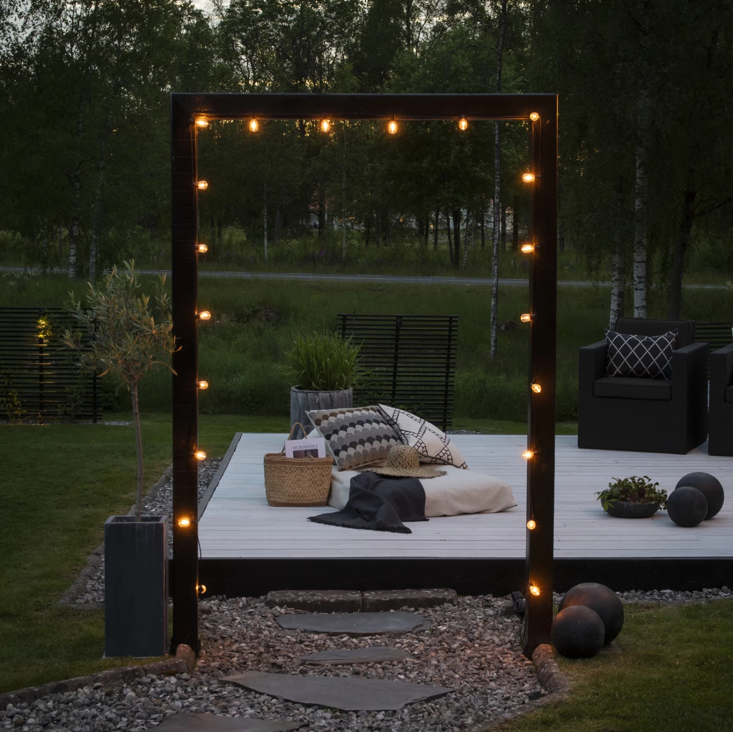 Lichterkette Biergarten 40 Tropfen Klar Bernstein – Bild 5