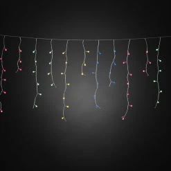 LED-Lichtervorhang Eisregen, Globes Bunt, 200-flg.
