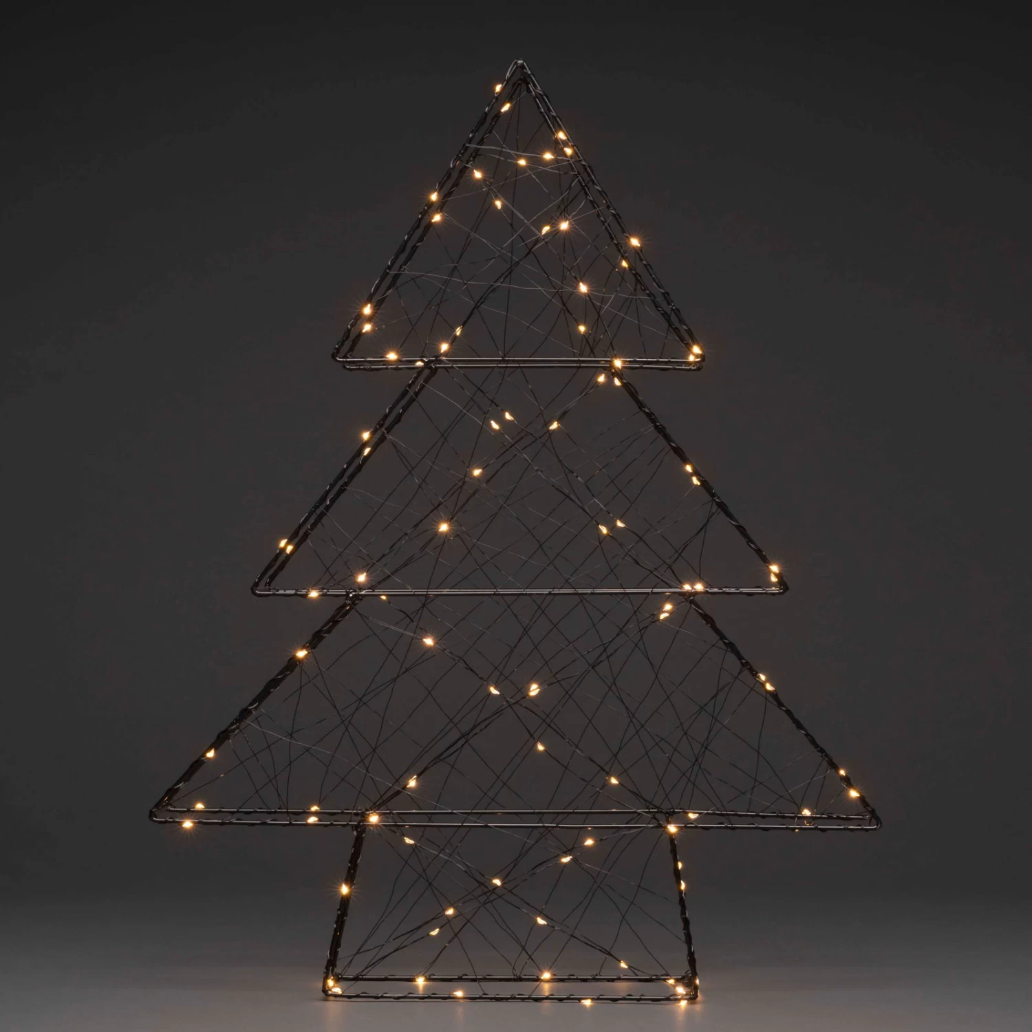 LED-Dekoleuchte Weihnachtsbaum, Schwarz, 100fl