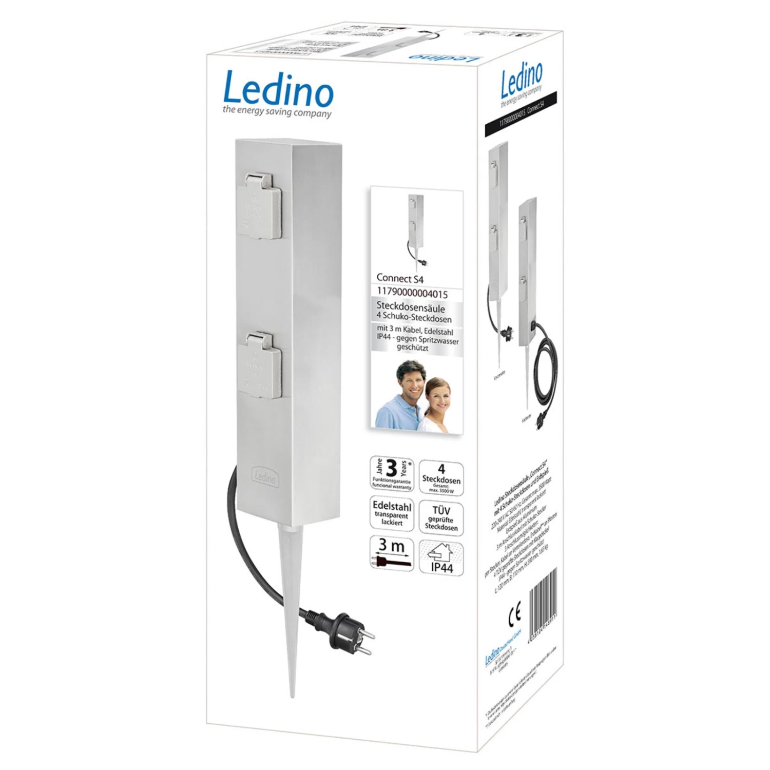 Vierfach-Steckdosensäule Connect S4 M. Erdspieß – Bild 3