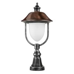 Sockelleuchte 1157, Schwarz/kupfer