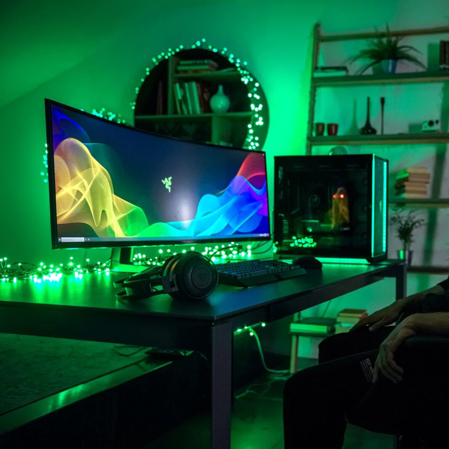 Lichterkette Twinkly RGB, Schwarz, 600-flammig 48m – Bild 2