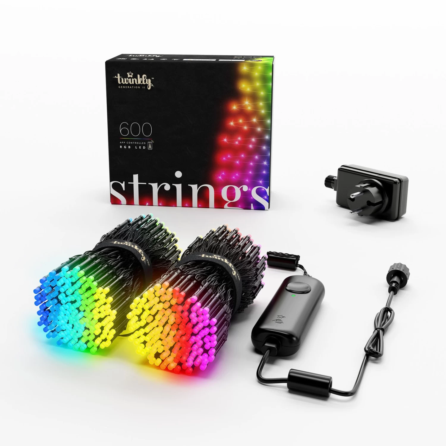 Lichterkette Twinkly RGB, Schwarz, 600-flammig 48m – Bild 3