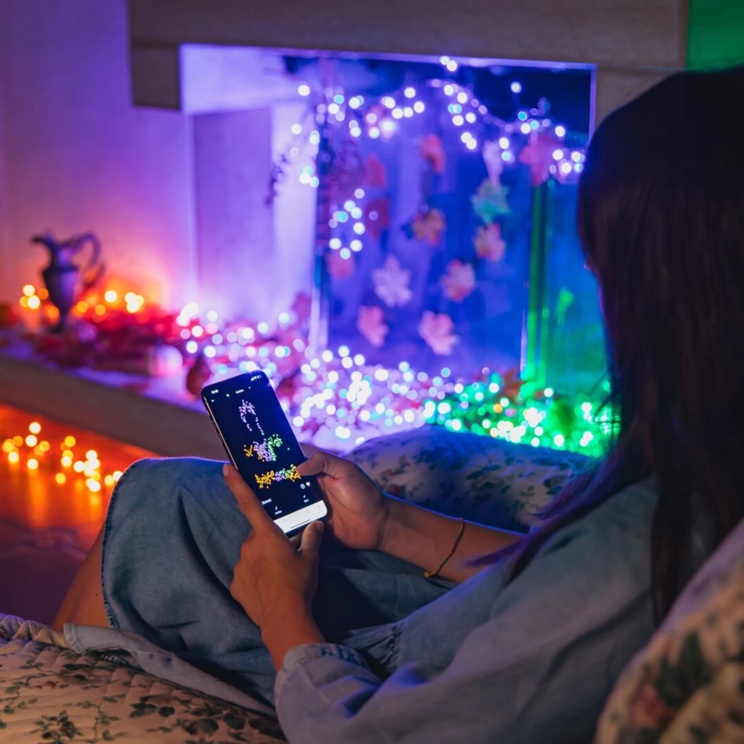 Lichterkette Twinkly RGB, Schwarz, 600-flammig 48m – Bild 5