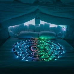 Cluster-Kette Twinkly RGB, Schwarz, 400-flammig 6m