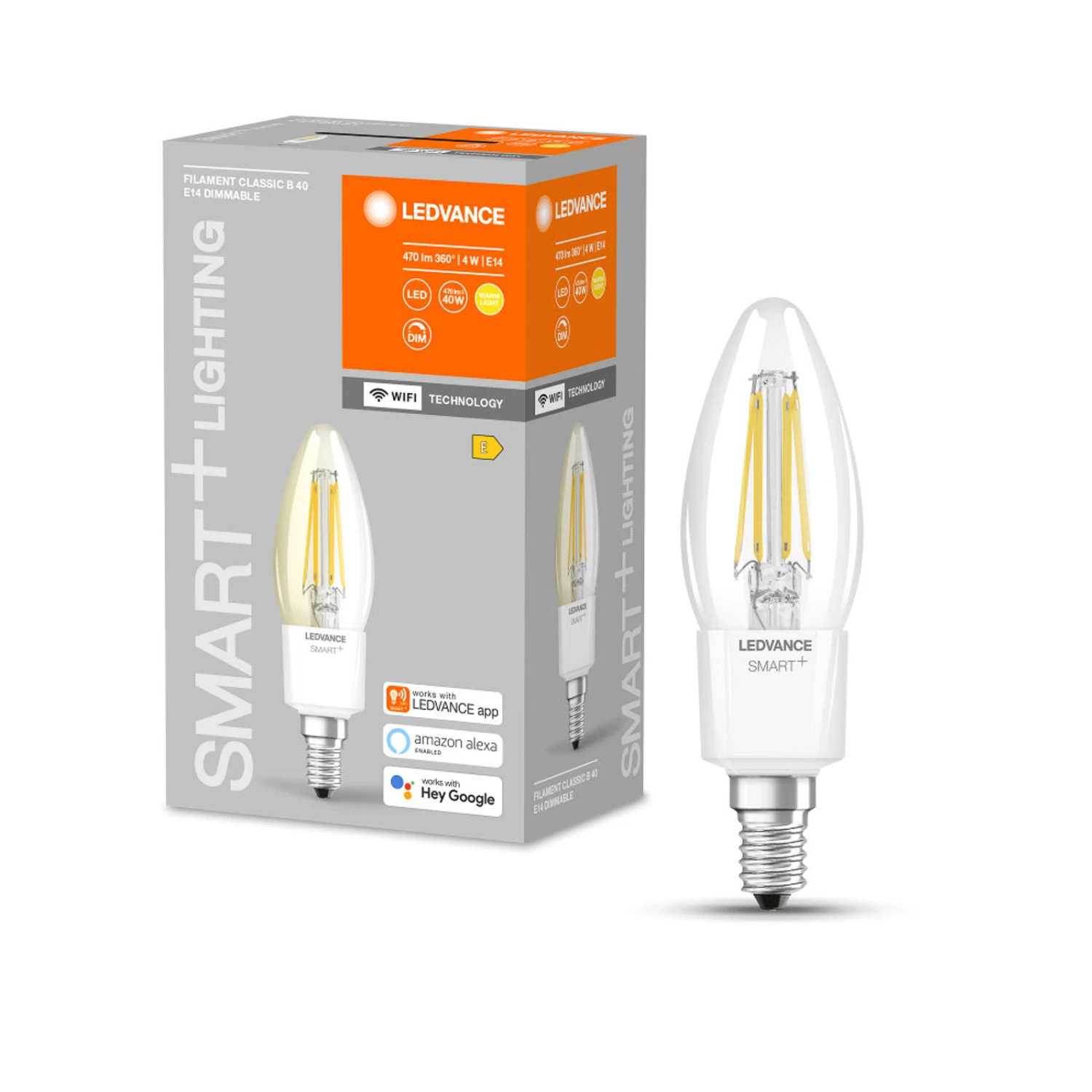LEDVANCE SMART+ WiFi Filament Candle 40 E14 4W 827 – Bild 2