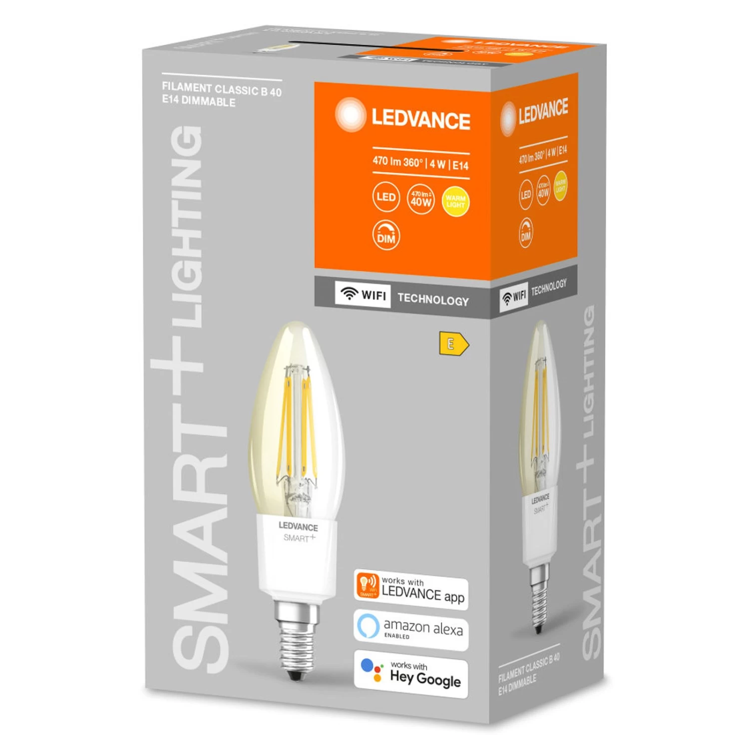 LEDVANCE SMART+ WiFi Filament Candle 40 E14 4W 827 – Bild 3