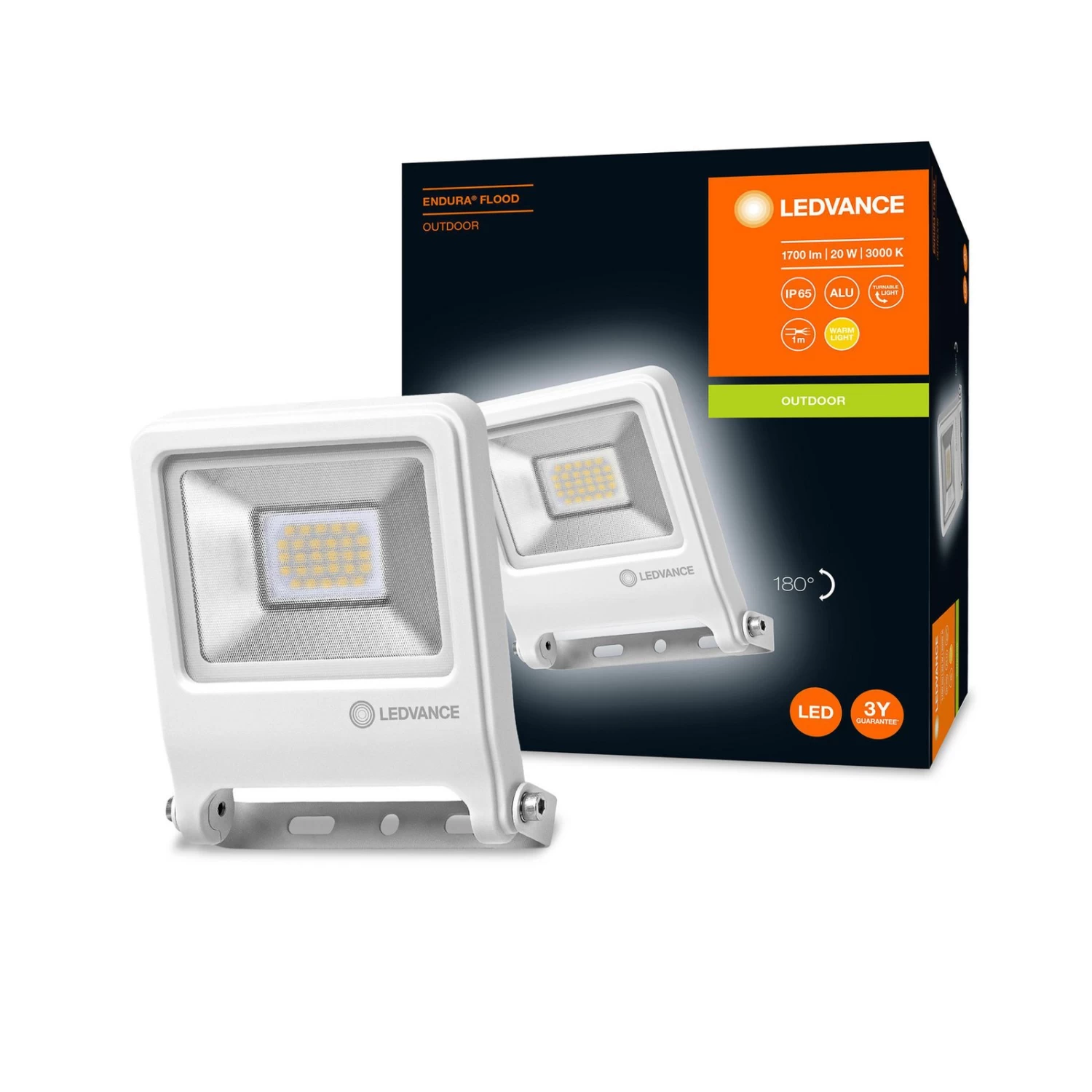 LEDVANCE Endura Flood LED-Außenspot Weiß 20 W