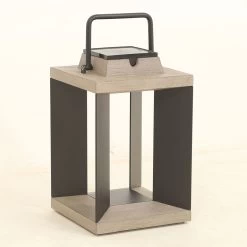 Solarlaterne Teckalu, Duratek/Alu Schwarz, 36,5cm