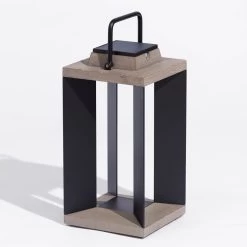 Solarlaterne Teckalu, Duratek/Alu Schwarz, 45,5cm