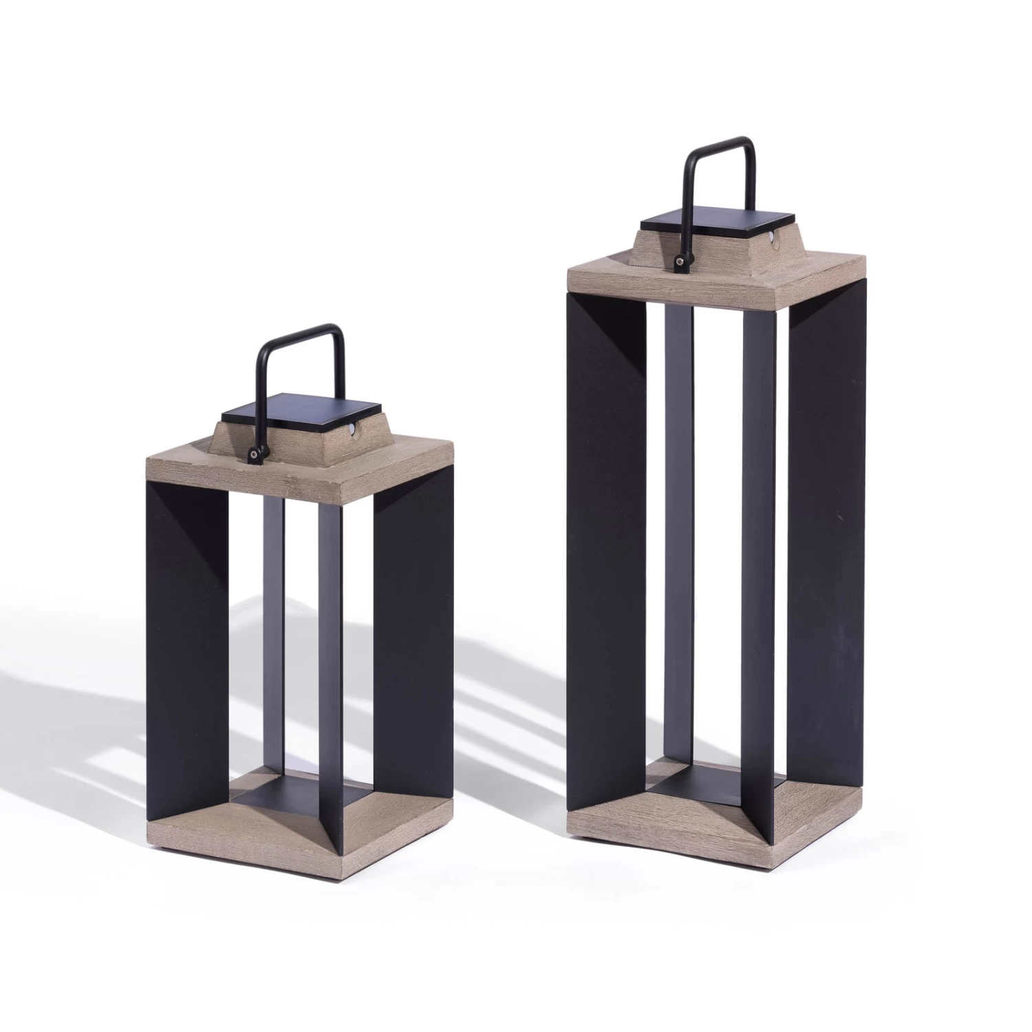 Solarlaterne Teckalu, Duratek/Alu Schwarz, 45,5cm – Bild 4