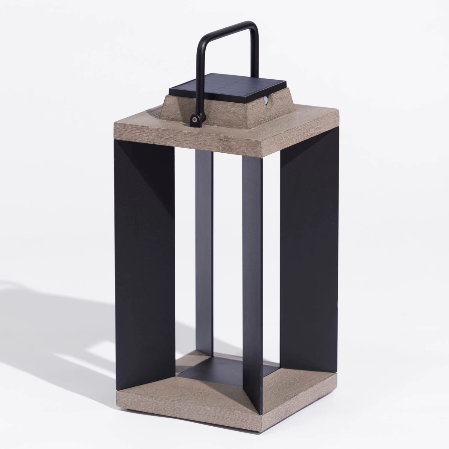 Solarlaterne Teckalu, Duratek/Alu Schwarz, 45,5cm