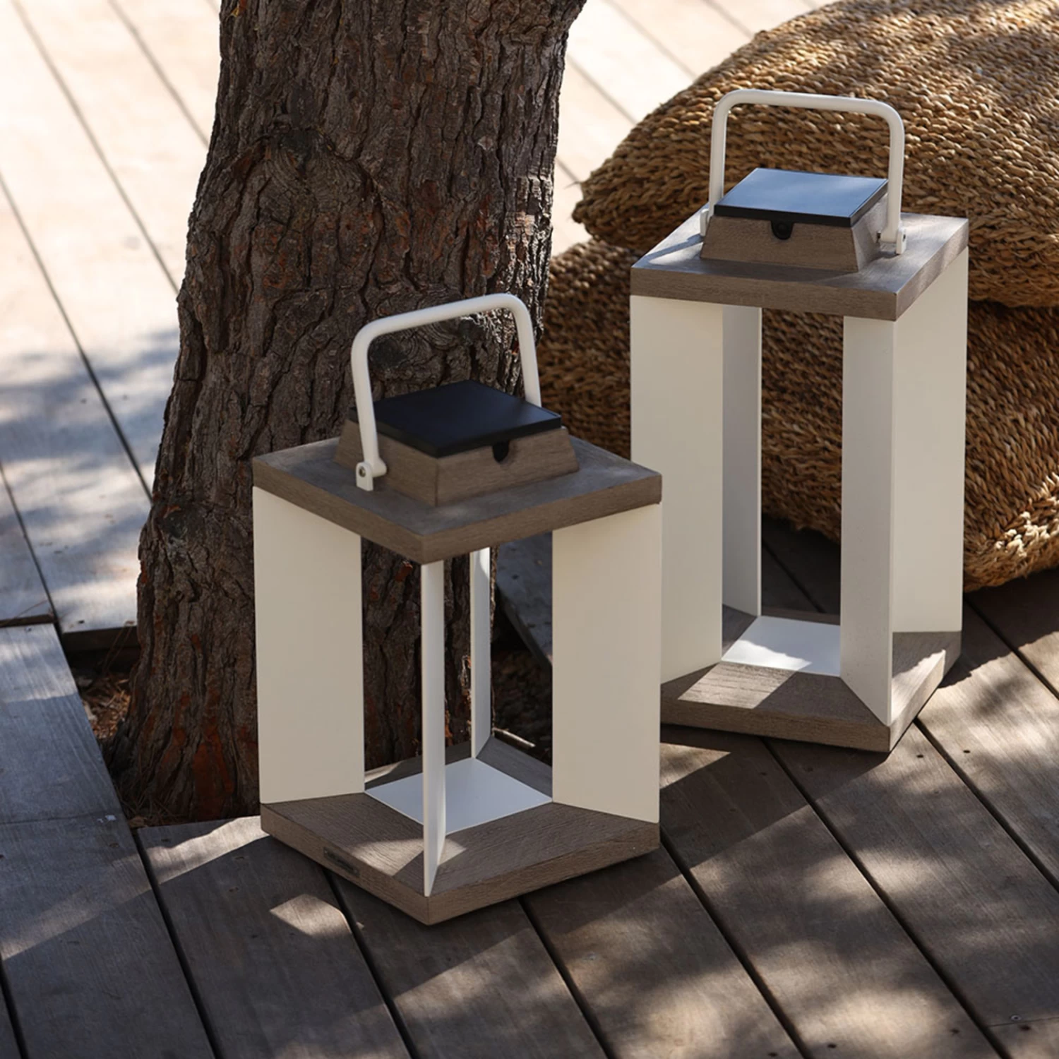 Solarlaterne Teckalu, Duratek/weiß, 36,5cm – Bild 2