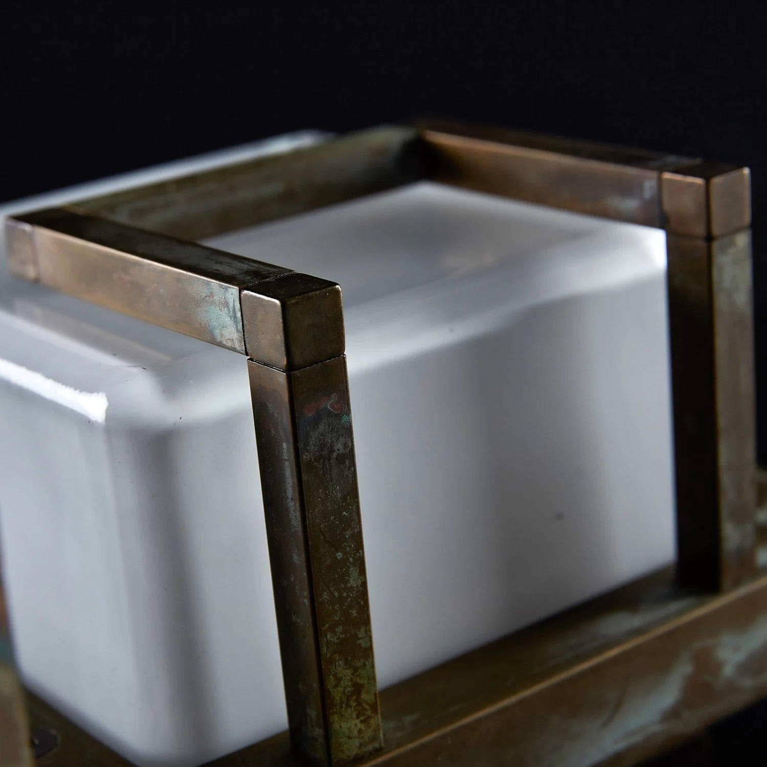 LED-Außenwandlampe Ice Cubic 3407, Messing Antik – Bild 4